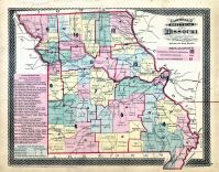 State Political Map, Missouri State Atlas 1873